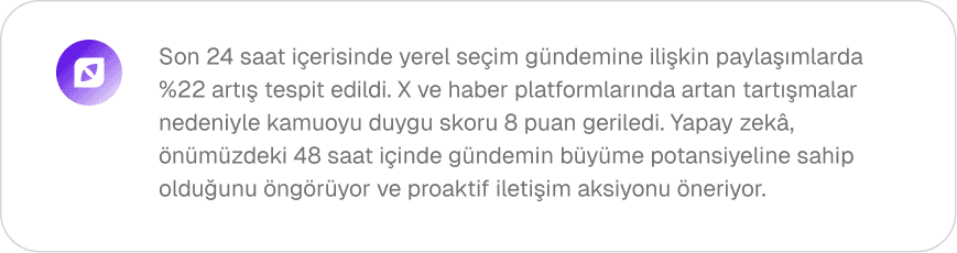 Yapay zekâ destekli kamuoyu analizi özeti